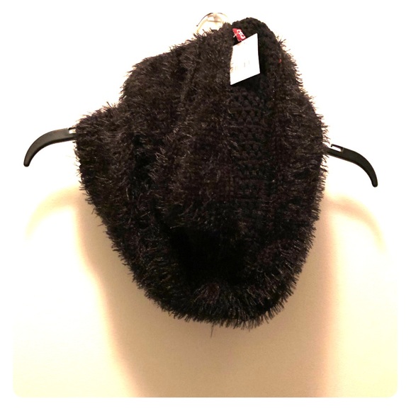 Accessories - Black Reversible Infinity Scarf